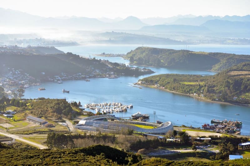Vista aérea del Estadio Chinquihue.