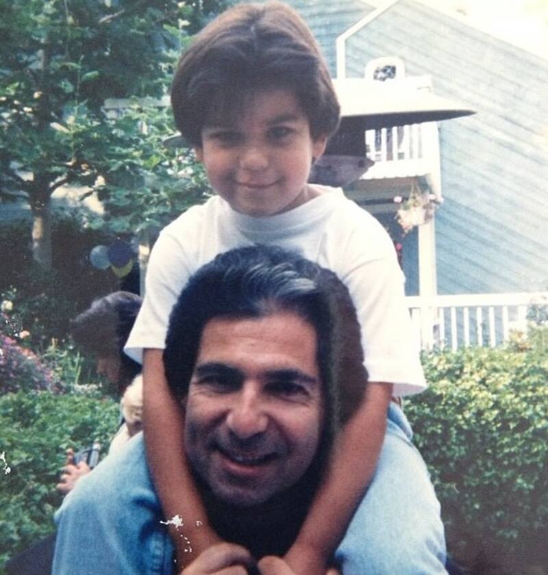 Rob Kardashian junto a su padre, el reconocido abogado Robert Kardashian