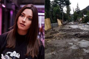 Kel Calderón llegó en caravana para prestar ayuda en el Cajón del Maipo