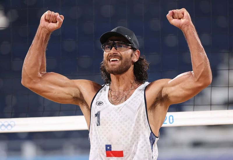 Marco Grimalt representando a Chile en los Juegos Olímpicos de Japón.