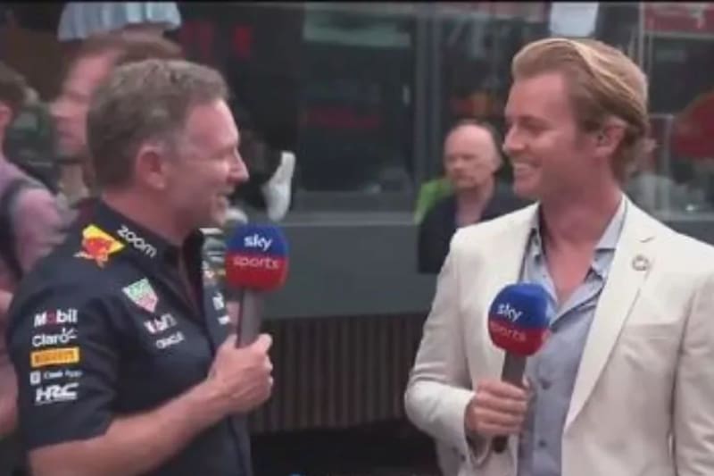 Christian Horner defendió a Checo Pérez de las críticas de Nico Rosberg. (Captura de video)