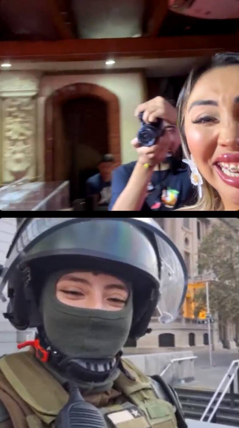 le entregó un premio de consolación a una carabinera.