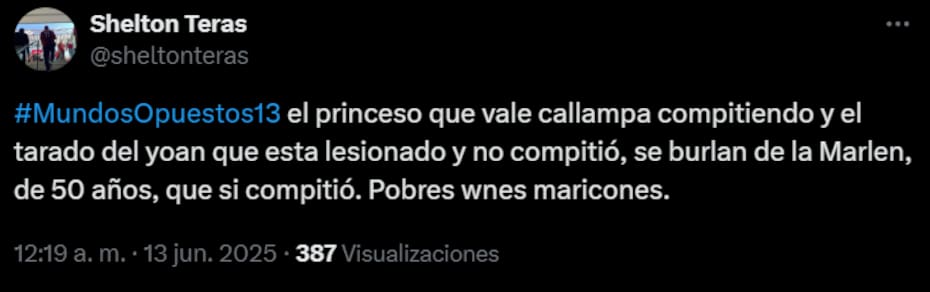 Algunas de las furiosas reacciones en contra de Princeso y Yoan por sus burlas hacia Marlen Olivari.