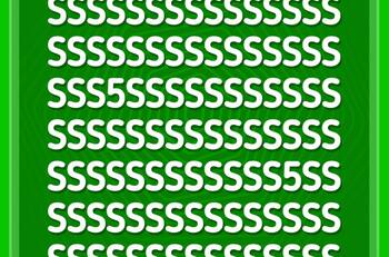 Test Visual: ¿Puedes encontrar los números "5" ocultos en la imagen? Tienes tan solo 8 segundos