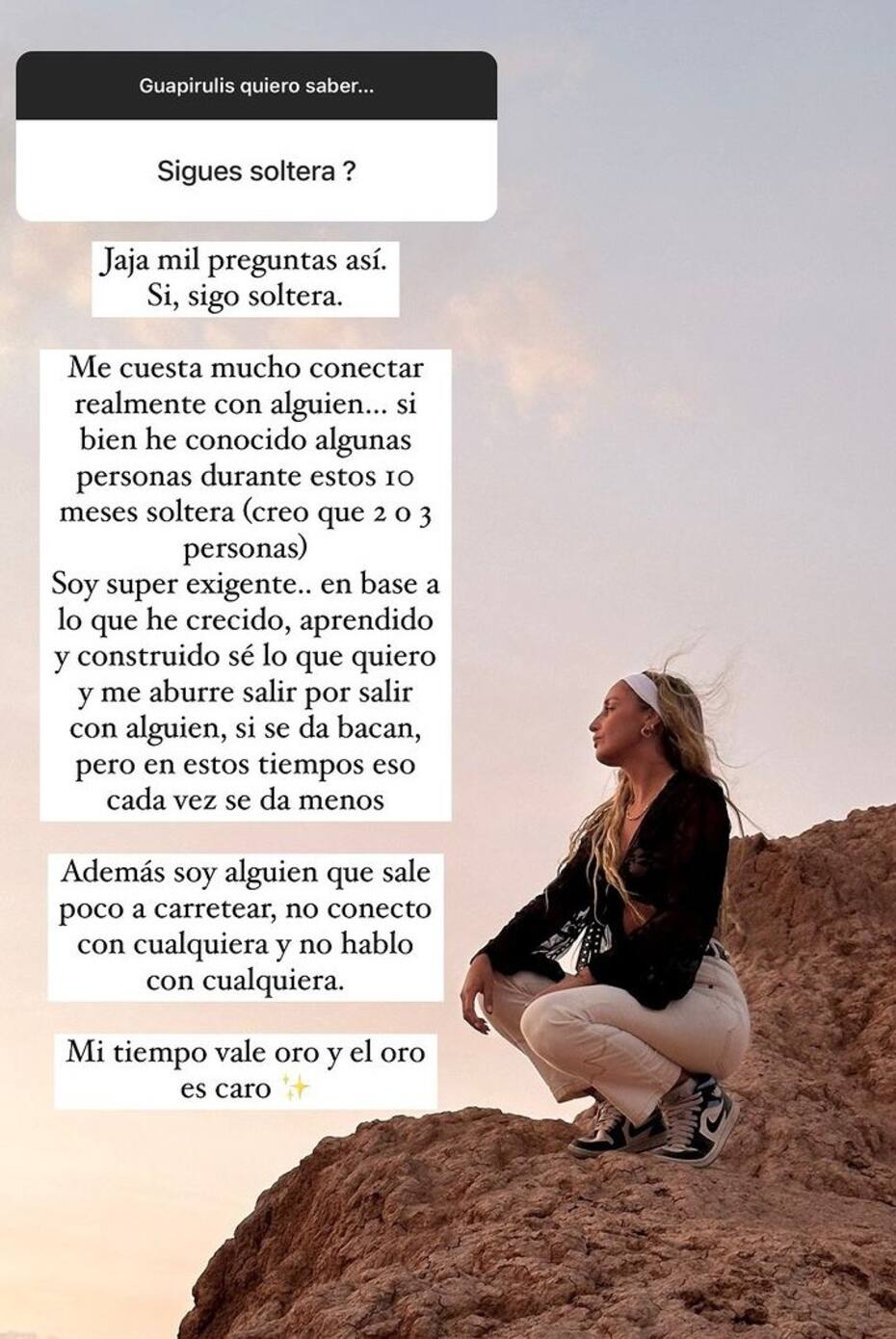 Daniela Castro está sola hace un tiempo. Créditos: Instagram
