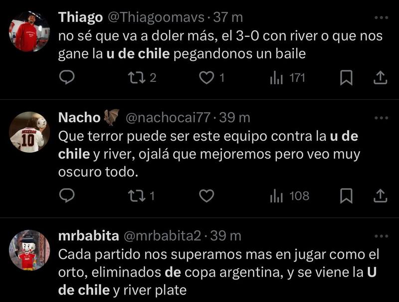 Hinchas de Independiente sobre la llave de Copa Sudamericana.