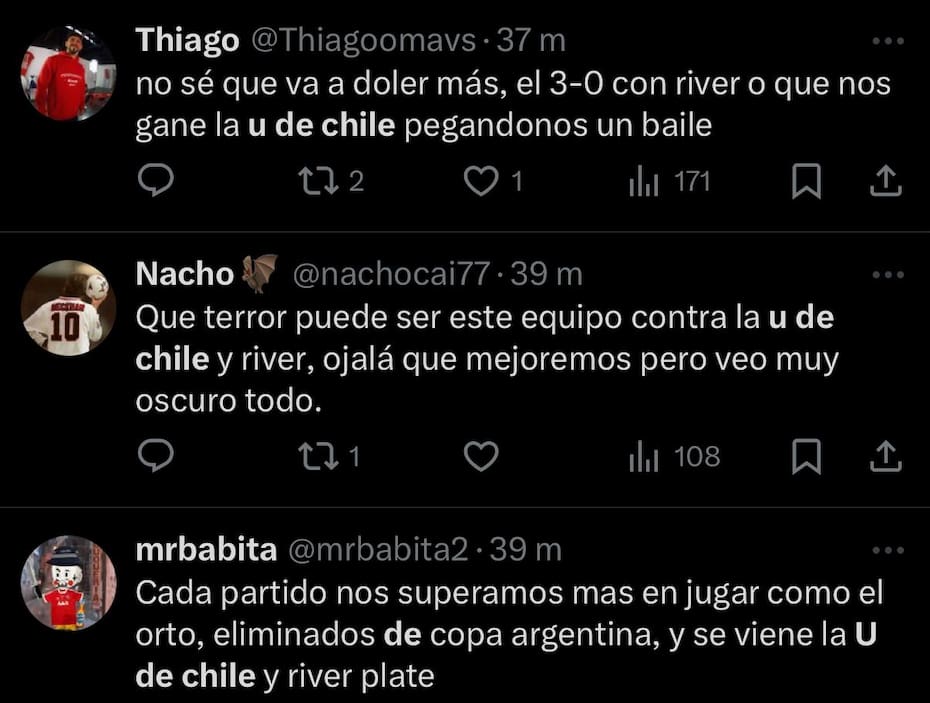 Hinchas de Independiente sobre la llave de Copa Sudamericana.
