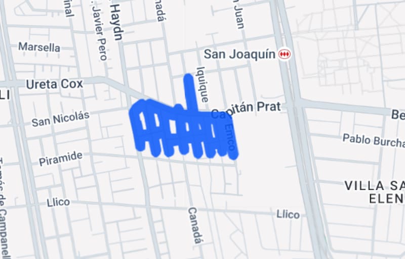 El corte de luz programado se ubica a pasos de la estación de metro San Joaquín: Foto: Enel.