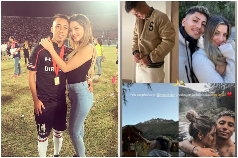 A la izquierda: Martín Rodríguez con Valentina Schulz. A la derecha: Brayan Vejar con Valentina Schulz.