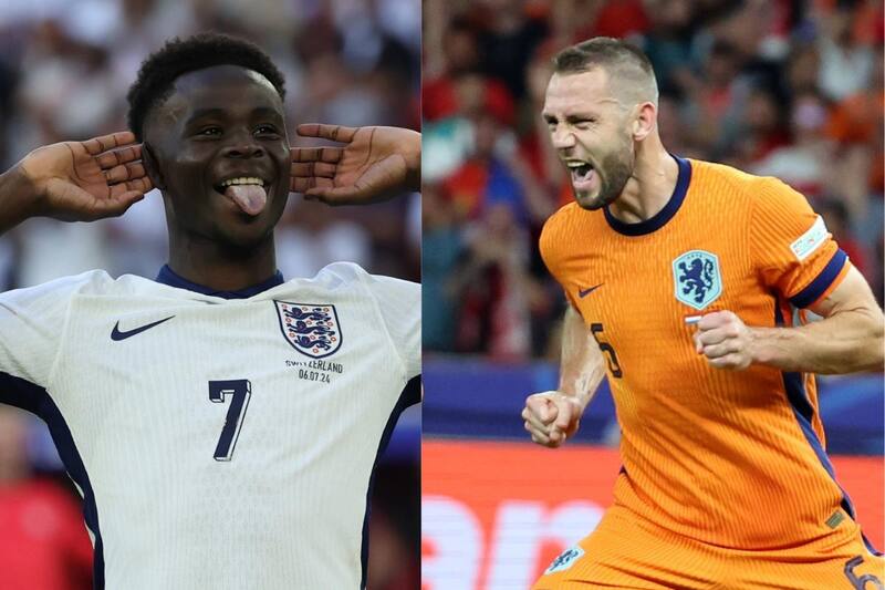 Inglaterra y Países Bajos chocarán este miércoles en Dortmund, en busca de la final continental. Fotos: EFE.