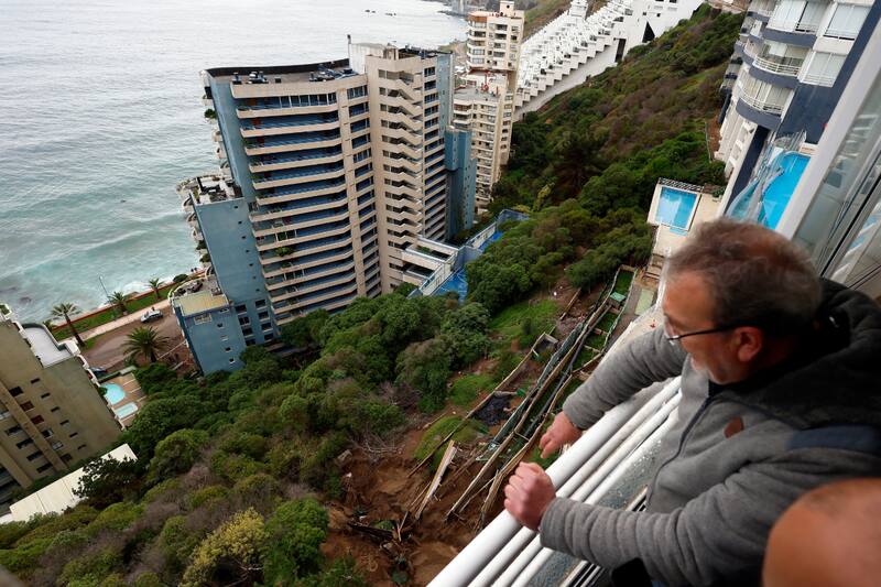 La perforación se produjo luego de las intensas lluvias del fin de semana.
