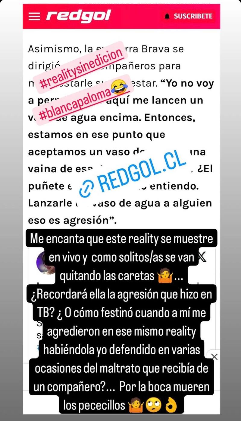 Angélica Sepúlveda se lanzó contra La Chama.