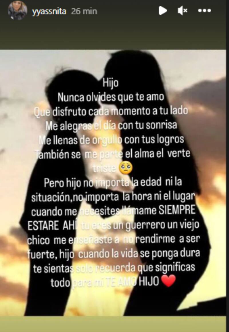 El mensqaje que recibió Marcianeke de su madre, Yasna Muñoz