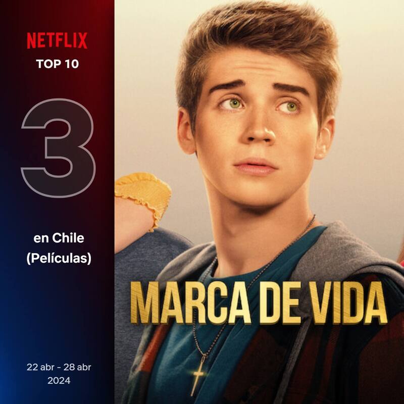 "Marca de Vida" se encuentra en el tercer lugar de las películas más vistas de Netflix en Chile. Imágen cortesía de Tudum.