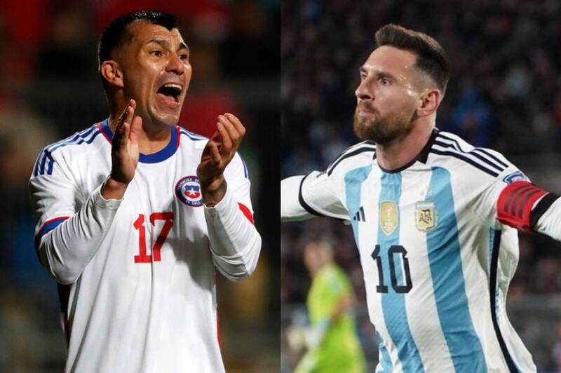Capitanes de la Selección Chilena y Selección Argentina