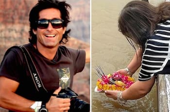 Cumplió su deseo en la India: Madre de Claudio Iturra lanzó sus cenizas al río Ganges