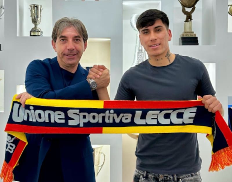 El chileno de 20 años arribó a Italia como refuerzo del Lecce. Foto: U.S Lecce.
