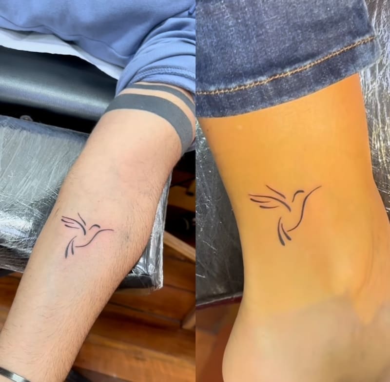 El tatuaje de Vanesa Borghi y Carlos Garcés.