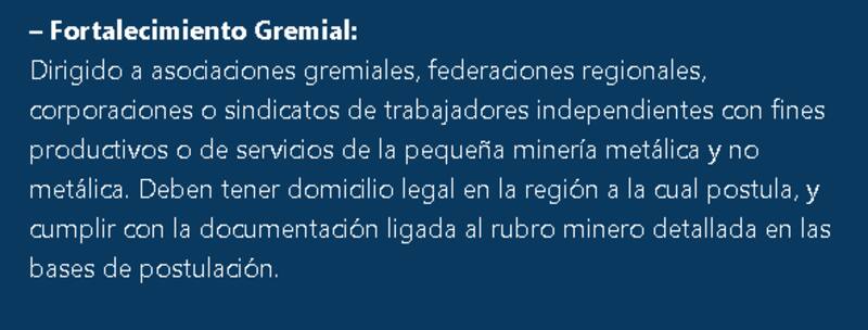 Requisitos para el Fortalecimiento Gremial.