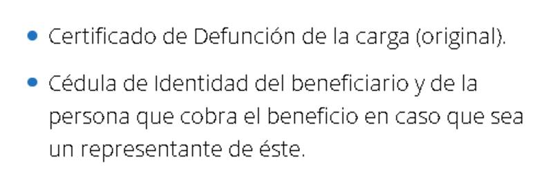 Documentos del Bono Fallecimiento Hijo de Caja La Araucana.