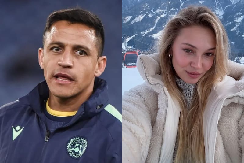 Alexis Sánchez y Alexandra Litvinova.