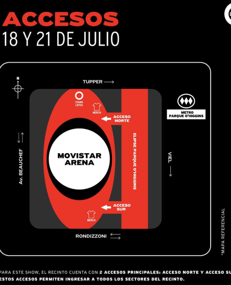 El artista se presentará en el Movistar Arena.