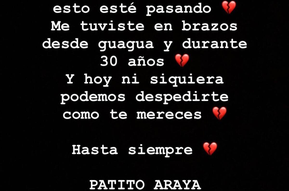 “De esa pena que no te deja ni respirar”: La triste despedida de Kel Calderón a Patricio Araya