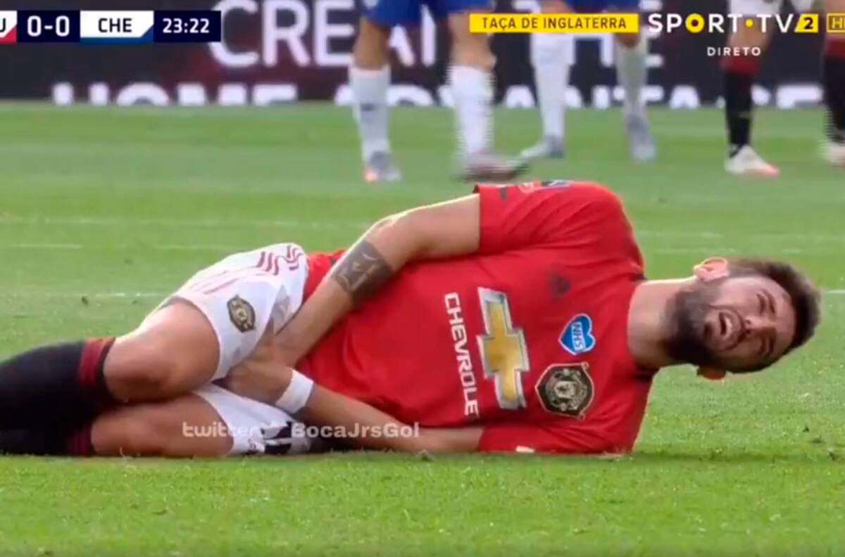 Donde duele: La fuerte patada de Azpilicueta a Bruno Fernandes