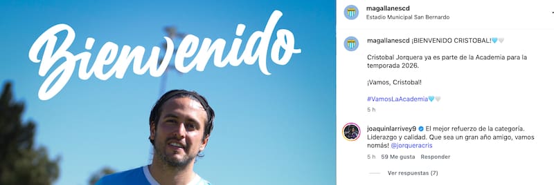 El volante regresó a Magallanes.