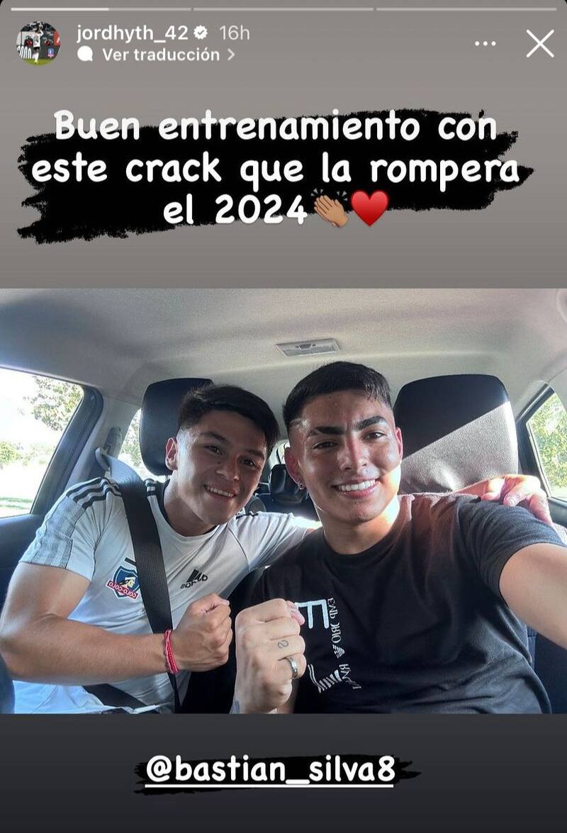 Jordhy Thompson tras entrenar junto a Bastián Silva