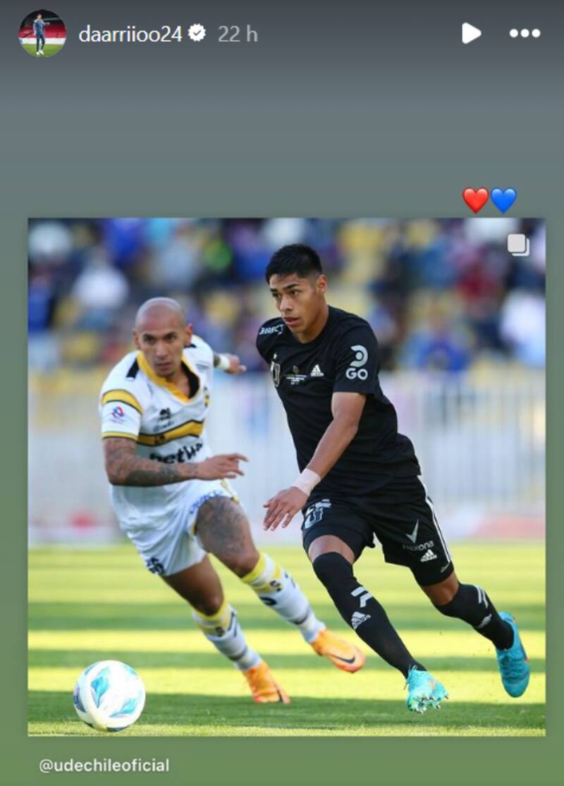 La foto que subió Darío Osorio en sus historias de Instagram