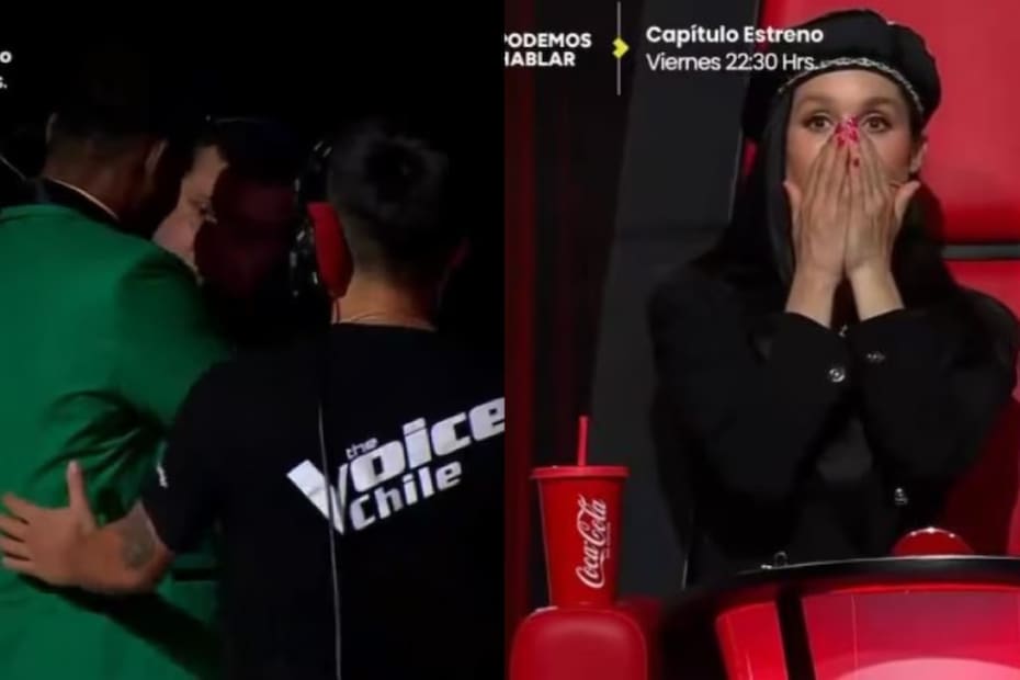 Momento de la caida del participante y reaccion del jurado