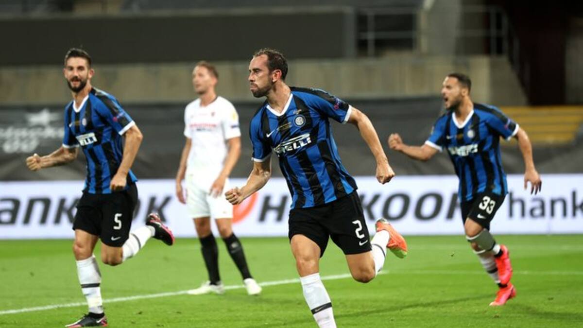 ¡Partidazo! Diego Godín le da el empate al Inter en final de Europa League