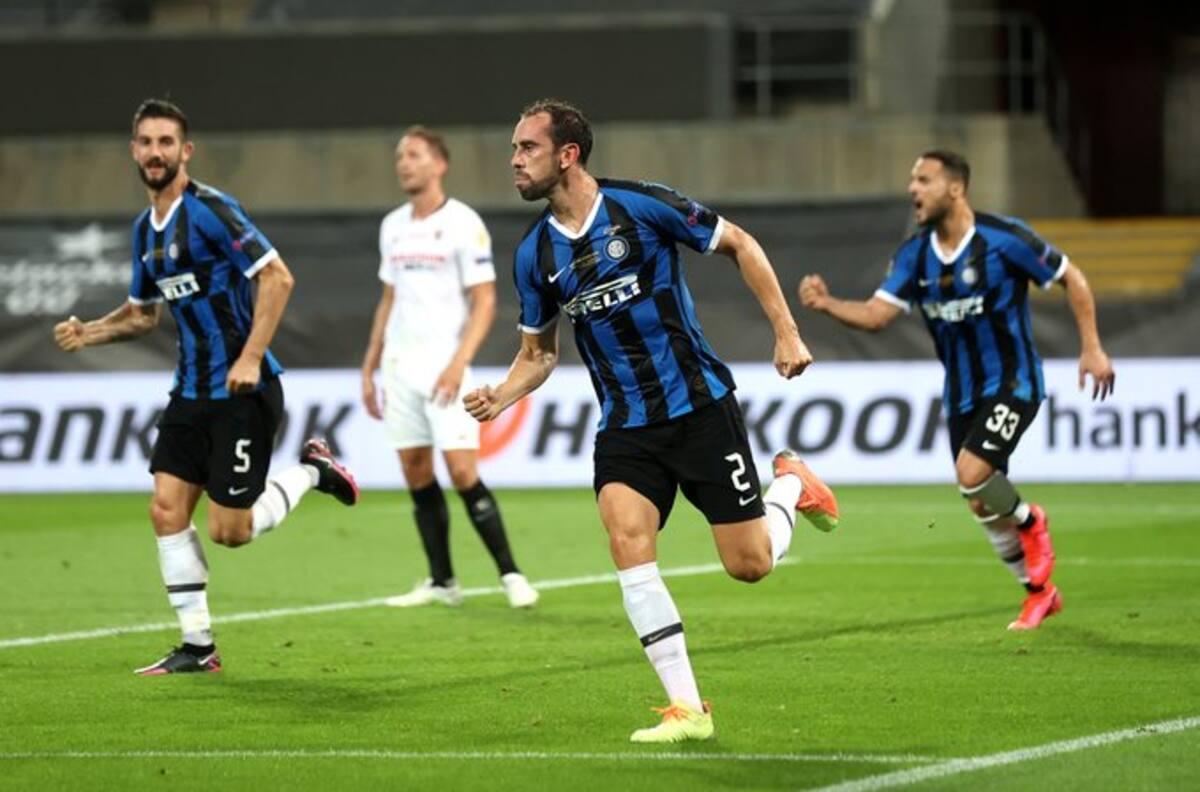 ¡Partidazo! Diego Godín le da el empate al Inter en final de Europa League