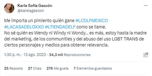 La actriz española aseguró que ella apoya al colectivo LGBTQ+ pero de manera diferente.
