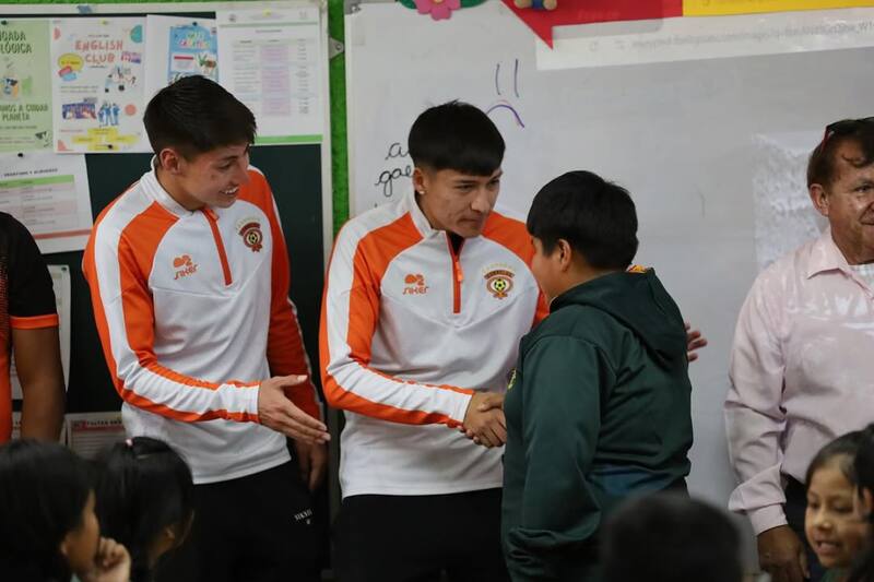 realizó una actividad social con un colegio de Calama este miércoles. (Foto: @Cobreloa_SADP)