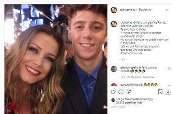 “Mezcla perfecta entre tú y el Pollo Valdivia”: Claudia Conserva se llena de elogios al compartir foto de su hijo, Renato Valdivia, en su cumpleaños número 20