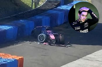 Franco Colapinto sufrió fuertísimo accidente durante un ensayo: ¿cuál es su estado de salud?