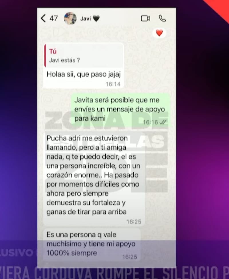 La modelo habló de Francisco Kaminski