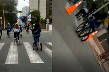 VIDEO | Karma Instantáneo: Mujer se cae de su bicicleta luego de molestar a sus amigas