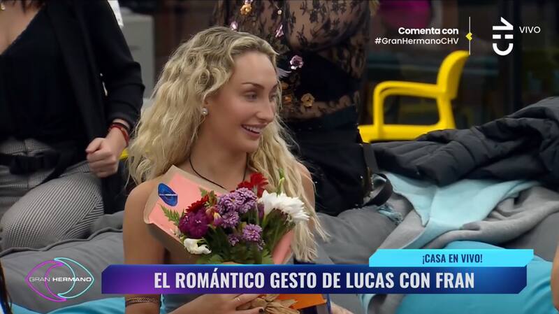 Lucas Crepo y Francisca Maira protagonizan romántico momento frente a sus compañeros de "Gran Hermano" Chile.