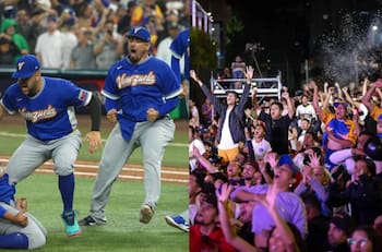 VIDEO | Con esta pelota, Venezuela celebró y cantó el himno nacional en la cara de Estados Unidos