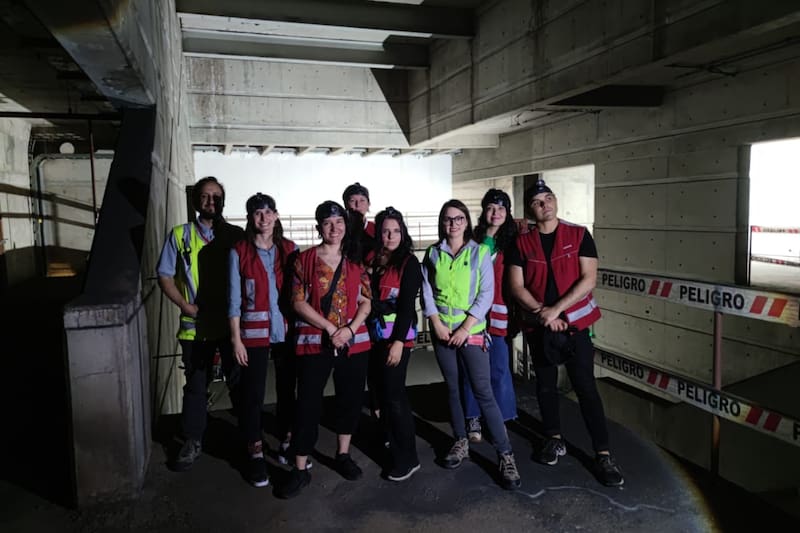 Miembros del colectivo que se adentraron a la estación.