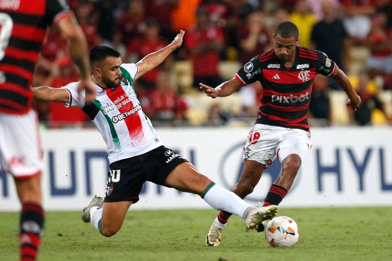 Palestino viene de caer en Río de Janeiro ante Flamengo. Foto: Pier Giorgio/Photosport