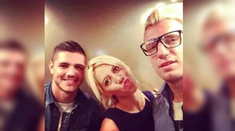 Wanda Nara con Maxi López y Mauro Icardi