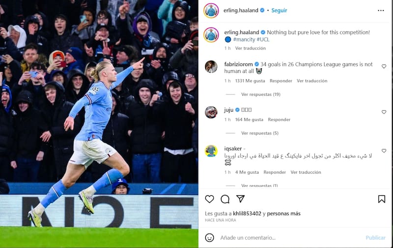 El apasionado mensaje del jugador del City. Foto: Instagram.