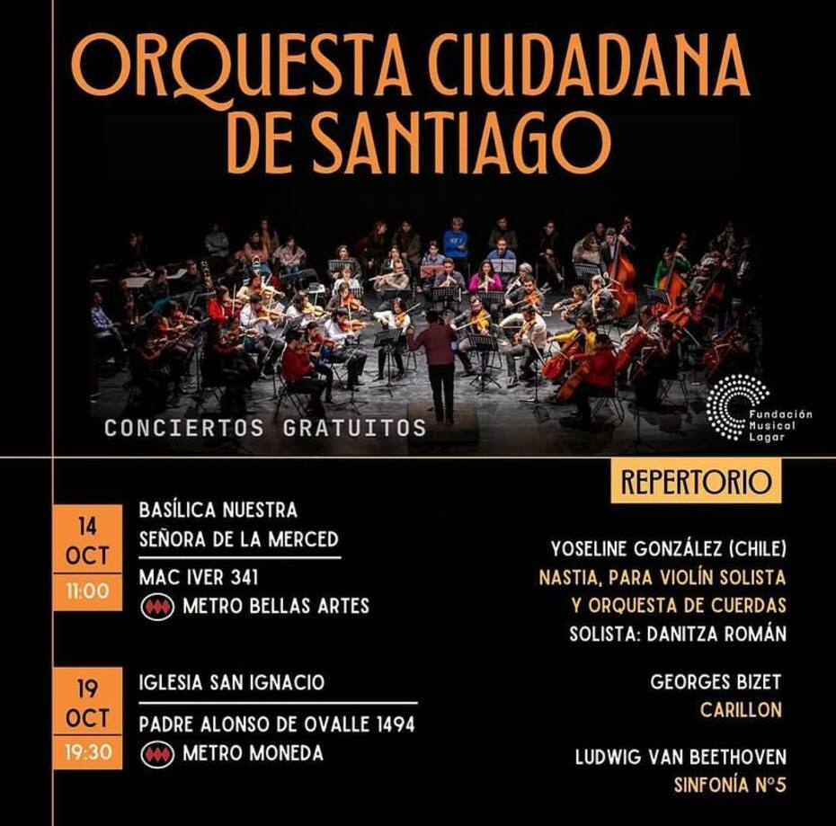 Orquesta Ciudadana de Santiago. Foto: Instagram.