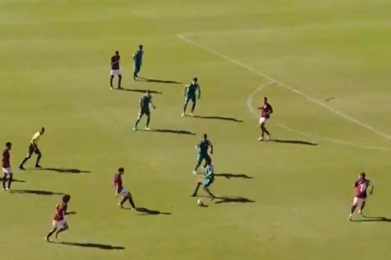 se inscribió con una asistencia en su estreno como jugador del Flamengo Sub 20.