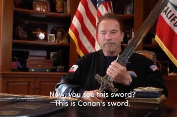 Arnold Schwarzenegger tomó la espada de Conan y comparó invasión al Capitolio con "ascenso Nazi"