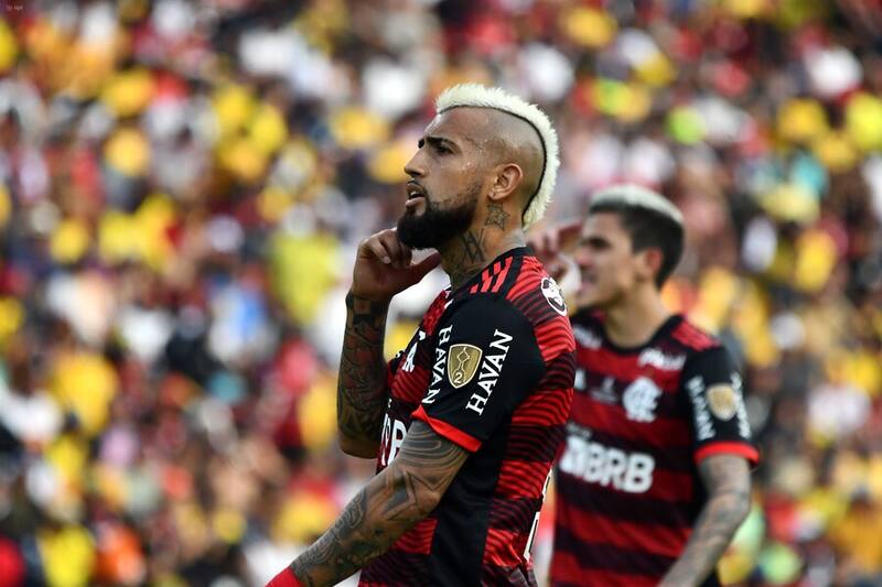 Arturo Vidal ha levantado su rendimiento en Flamengo. Foto: Agencia Aton.